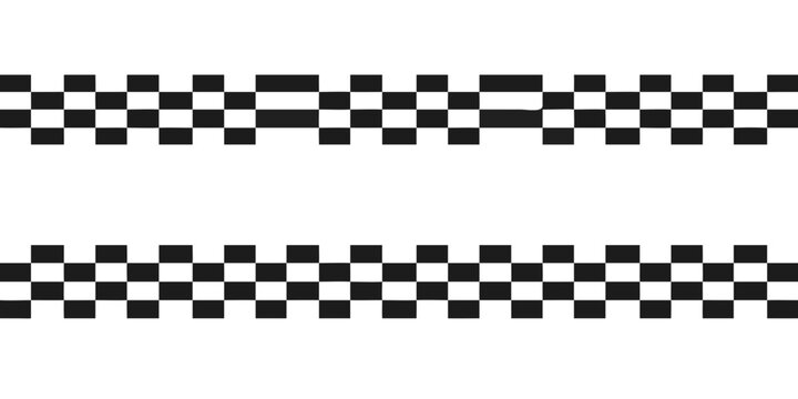 Black and white checkered pattern with a stark division