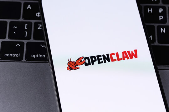 OpenClaw logo on a screen mobile smartphone iPhone. OpenClaw is an open-source autonomous AI agent. Batumi, Georgia - March 19, 2026