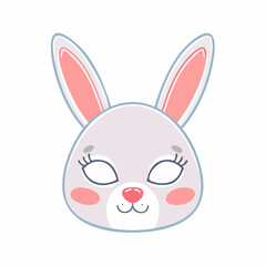 Obraz premium Cute Cartoon Bunny Mask