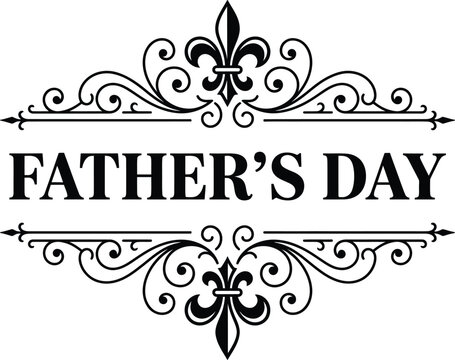 Fathers day decorative text
