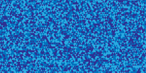 Obraz premium Seamless geometric pattern with shapes. Abstract geometric background triangle wallpaper. Blue polygonal background.