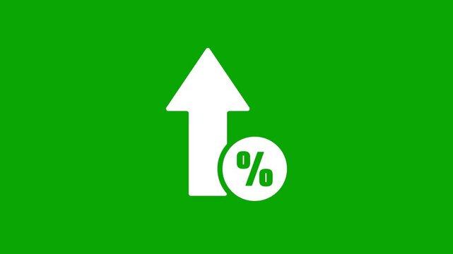 Interest rate increase arrow animaton video