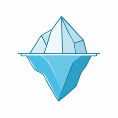 Fototapeta premium Stylized Iceberg Illustration