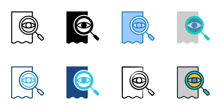 Brand audit icons set multiple style collection. Editable stroke 
