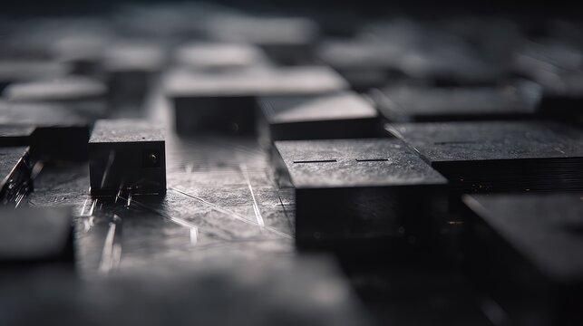 Abstract geometric dark texture background with digital structure