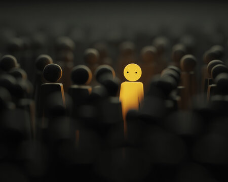 Standing out in the overwhelming dark crowd
