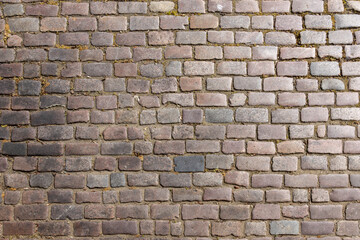 Fototapeta premium Stone paving on a historic street in Warsaw