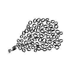 Fototapeta premium Sauna whisk for steaming — vector sketch