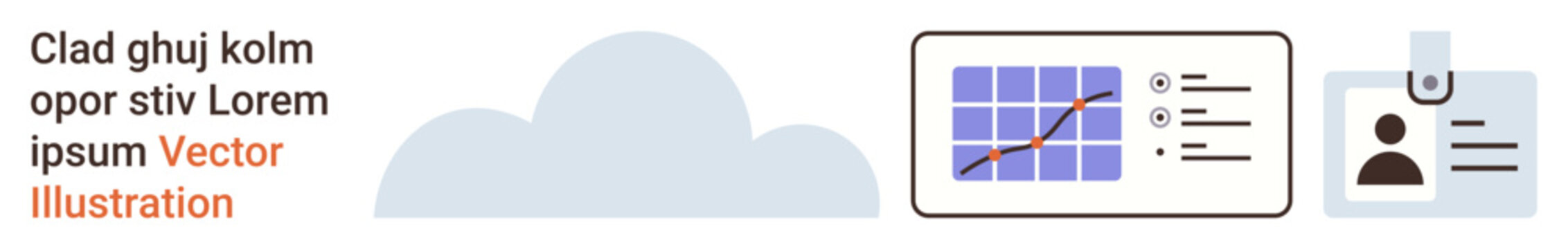 Cloud storage, data analytics, user authentication, technology workflows, identity management, digital security. Cloud, graph and ID card displayed. Cloud storage and data analytics