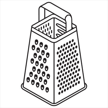 Classic box grater with multiple grating surfaces