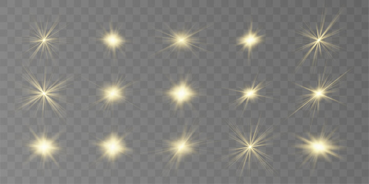 Bright suns glow with soft sunny light. Gentle motion creates cheerful visual mood. Perfect design element for summer sets and banners. Vector