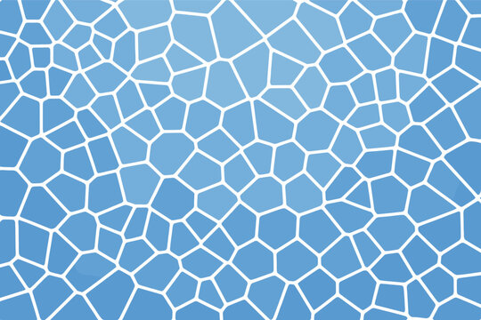 Blue and White Voronoi Pattern Background with Geometric Grid Lines, Modern Flat Vector Illustration for Minimalist Wallpaper, Web Design, Abstract Mosaic Texture, and Creative Digital Backdrop.