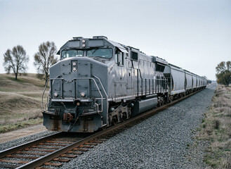 Fototapeta premium Freight train with cargo containers