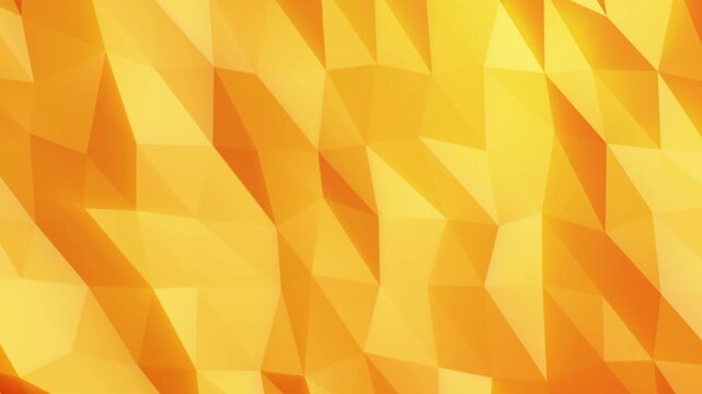 Warm yellow low poly geometric background with faceted shapes