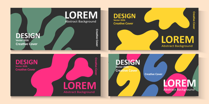 Creative concept Modern abstract promotional template flayer background. poster, banner, cards designs featuring abstract line compositions in vibrant colors.
geometric shapes and Minimalist design.