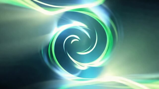 Green Futuristic Swirling Shimmer Background Loop_01