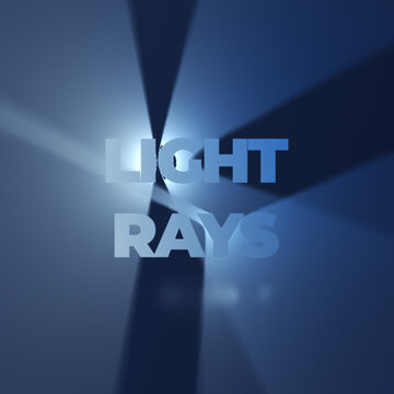 Square Light Rays Animated Text Title for Social Media Marketing