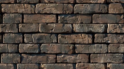 Naklejka premium seamless texture of stacked bricks with visible mortar joints, showcasing a pattern of horizontal and vertical lines
