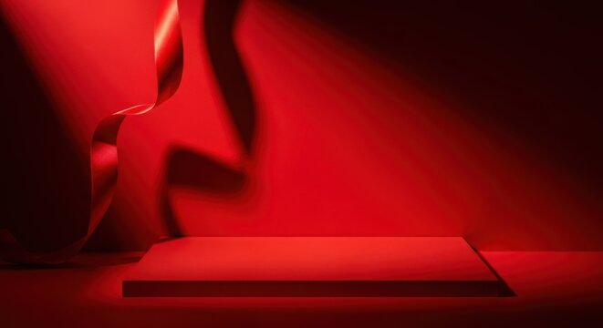 Dramatic red stage lighting a canada day celebration backdrop for patriotic events