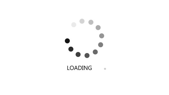 Loading circle icon animation on white background. Full HD animation with 4k video animation.