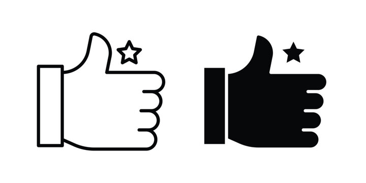 Appreciation icon on white background editable stroke and solid flat.