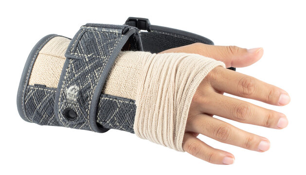 Wrist brace. isolated on transparent or white background. isolated on transparent or white background