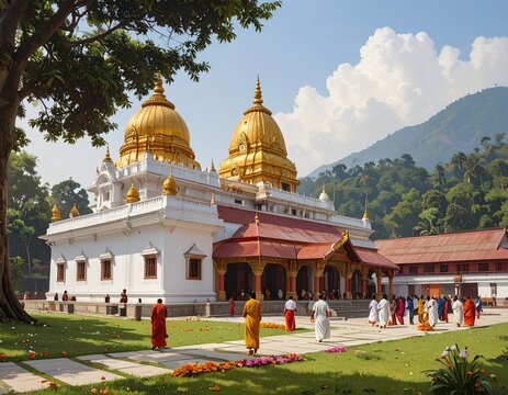 Shree Govindajee Temple Imphal Krishna Temple Twin Domes Traditional Architecture Manipur Spiritual Landmark