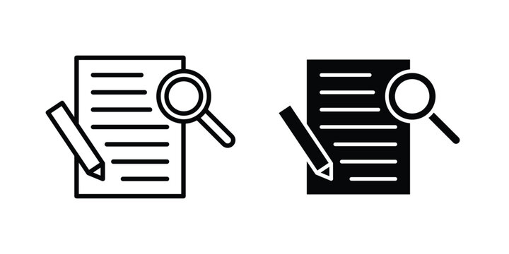 Defining icon on white background editable stroke and solid flat.