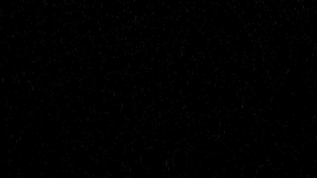 Dark sky filled with falling snowflakes, perfect for winter scenes. Snow particles drift gently against a black backdrop. Ideal for holiday, nature