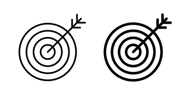 Goal icon on white background editable stroke and solid flat.