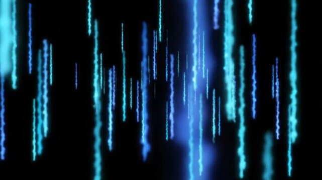 Abstract background animation of neon lines falling downwards in a modern and futuristic style