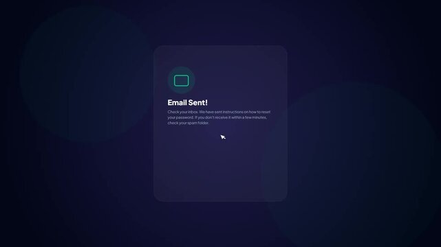 User authentication login flow with password recovery and successful reset confirmation screens