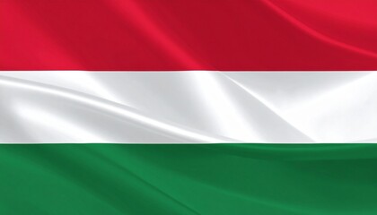 Obraz premium The Hungarian flag waves with red, white, and green stripes, symbolizing strength, faithfulness, and hope, representing national identity, heritage, and pride in a simple tricolor design.