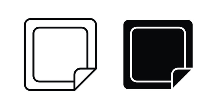 Nicotine patch icon on white background editable stroke and solid flat.