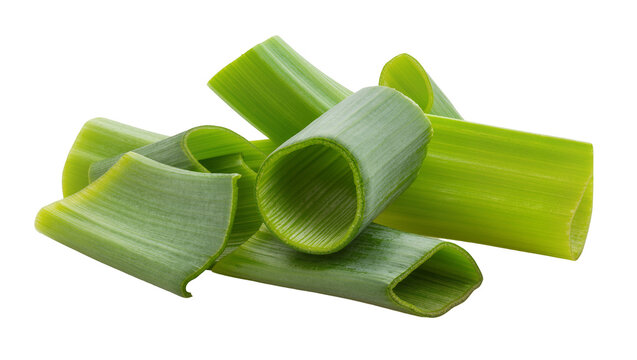 Fresh Green Bunch of Cut Spring Onions Scallions