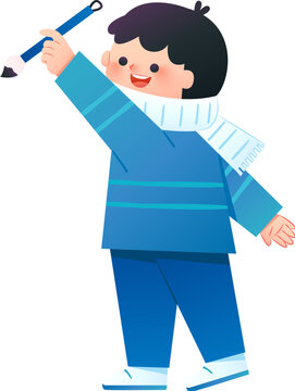 Boy with Pen Bursh