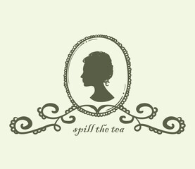   Set of Regency Era Ladies Profile Portraits Vector   © Wiktoria Matynia