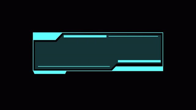 HUD shape animation digital interface design element 4k in transparent background