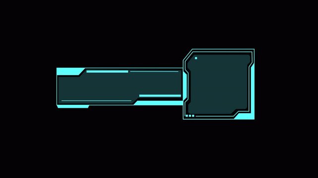 Digital HUD Frame Futuristic animation  Advanced Tech Video 4k in transparent background