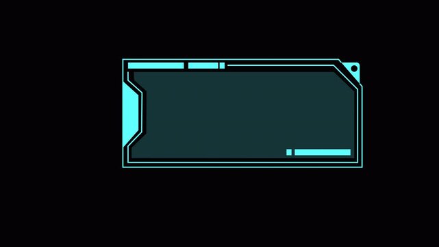 Futuristic Digital HUD Frame Advanced Tech Video 4k in transparent background