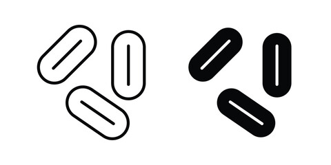 Fototapeta premium Yeast icon on white background editable stroke and solid flat.