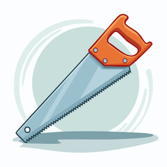 Naklejka premium Illustration of a Hand Saw