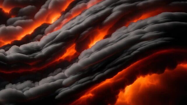 Detailed Texture of Lava Flow and Volcanic Ash