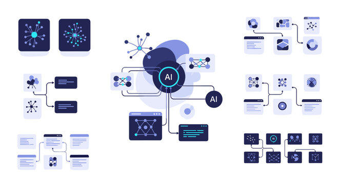 Illustrates a streamlined data process, perfect for illustrating workflows, analytics, and information management in marketing materials or tech-focus