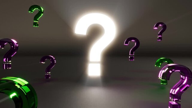 Ray beam sign question mark bg rotate endless 4k