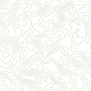 Green topographic contour lines on white background
