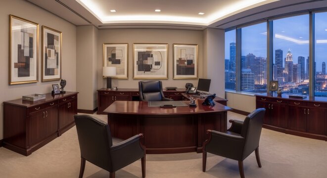 Spacious Executive Office With City View