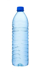 Naklejka premium Water bottle and cooking oil bottle insulated on a white background