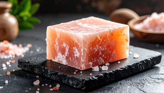 Himalayan salt pink salt salt block mineral salt natural salt cooking seasoning food trends inspire biohacking rituals using pink salt block