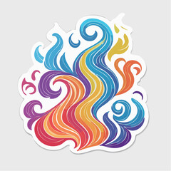 Fototapeta premium Abstract Swirling Colorful Organic Shapes